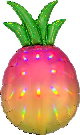 31" Pineapple Shape Iridescent Helium Balloon 1ct #39304