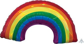 34" Holographic Iridescent Rainbow Shape Balloon #39382