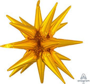 35" Magic Star Cluster Foil Balloons Large Gold #39518 (D)