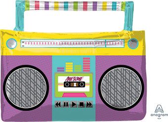 27" Large Shape Boom Box Helium Foil Balloon 1ct #39712