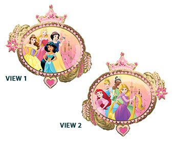 34" Princesses Mirror 2 Sided Helium Foil Balloon #39806