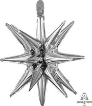 Magic Star Cluster Foil Balloons Large Silver 35" #39504