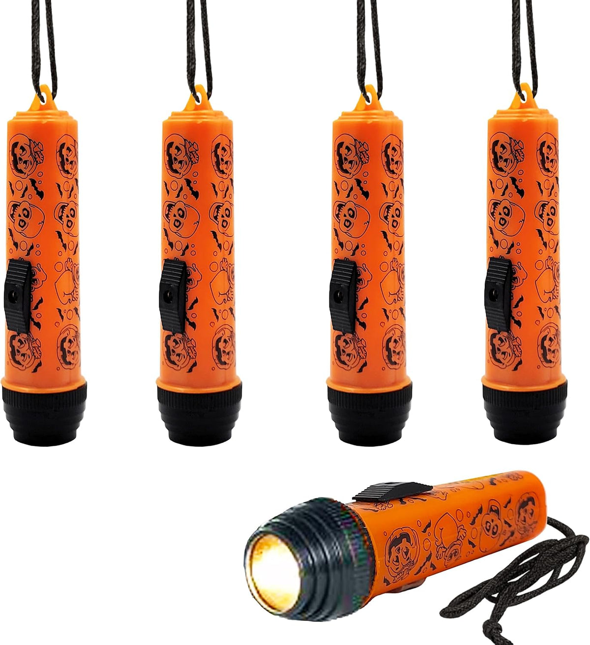 Halloween Spooky Flash-Light Necklace, Dress-Up Costume Accessory, Halloween Party Favor