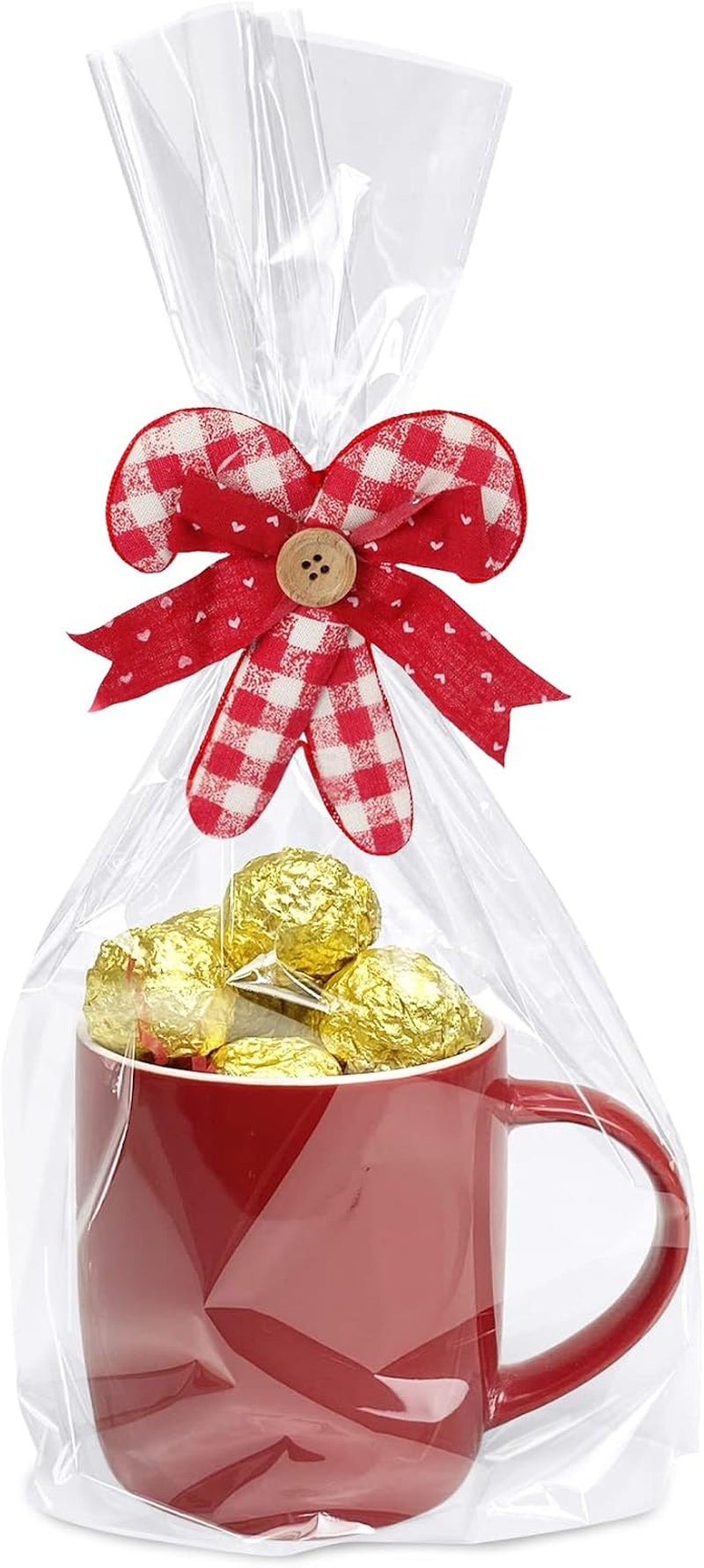Cellophane Bags for Gift Baskets 16X24 Inches 5Pcs | Clear Cellophane Gift Bags (No Bow or Ribbon Included)