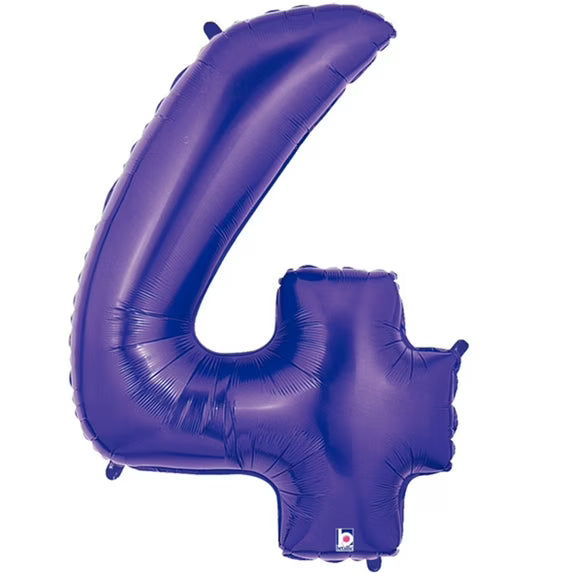 *** Special*** 36" Sempertex Purple Number # 4 Foil Balloon #00874