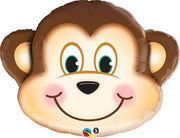 35" Jumbo Monkey Head Shape Foil Balloons 1ct #16097