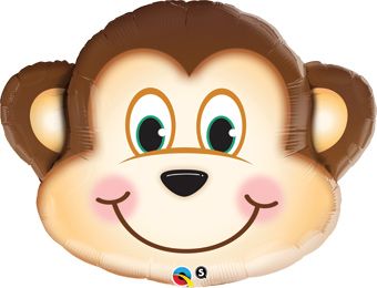 35" Jumbo Monkey Head Shape Foil Balloons 1ct #16097