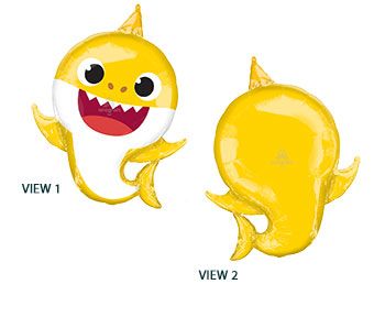 26" Large Shape Baby Shark Helium Foil Balloon (1 Pack) #40760
