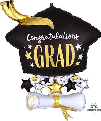 25" GRAD SATIN INFUSED CAP & DIPLOMA #40915