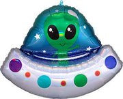 28" Large Shape Space Alien Shape Helium Foil Balloon 1ct 41195