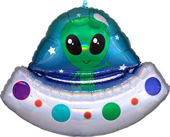 28" Large Shape Space Alien Shape Helium Foil Balloon 1ct 41195