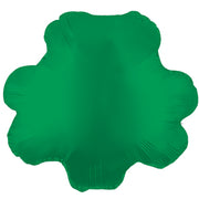 18" Plain Green Shamrock Shape Helium Foil Balloon (5 Pack) #413023