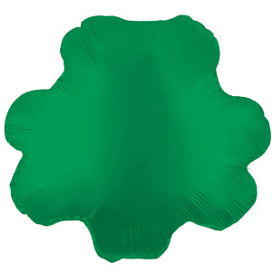 18" Plain Green Shamrock Shape Helium Foil Balloon (5 Pack) #413023