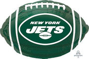 18" NY Jets Green Football Shape Helium Foil Balloon 1ct #41581