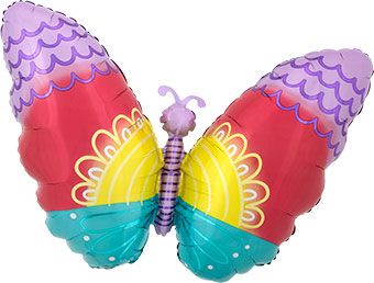 20" Butterfly Shape Pastel Helium Foil Balloon (1 Per Pack) #41646 (D)