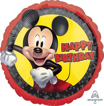 18" Happy Birthday Mickey Mouse Helium Foil Balloon 1ct #41892