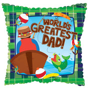 9" Mini World's Greatest Dad AIR FILL ONLY Foil Balloons (5PACK) #424316