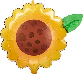 18" Sunflower Shape Helium Foil Balloon 1PK #43174 (D)