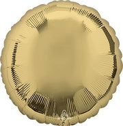 18" Metallic White Gold Circle Foil Balloon 5 Pack #43200