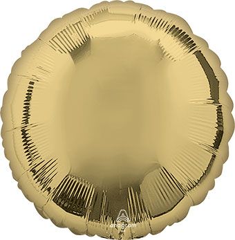 18" Metallic White Gold Circle Foil Balloon 5 Pack #43200
