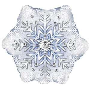 22" Prism Pattern Snowflake Helium Foil Balloon #434025 (5 PACK)