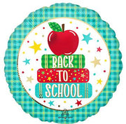18" Back to School Apple and Books Helium Foil Balloons (1 Pack)#44811