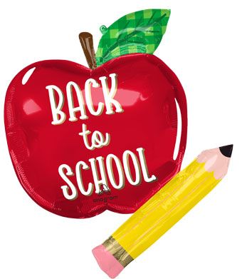 31" BACK TO SCHOOL APPLE & PENCIL 1ct #44812