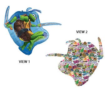 32"  Large Shape Teenage Mutant Ninja Turtles Leonardo Helium Foil Balloon 1CT #46273.