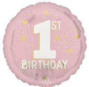 18" 1st Birthday Pink "Little Miss ONE-DERFUL" Helium Foil Balloons 1 pack #46710