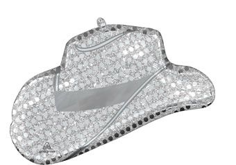 33" Disco Hat Shape Glimmering Helium Foil Balloons #47402