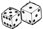 30" Feeling Lucky Dice Shape Helium Foil Balloon 1ct #47412