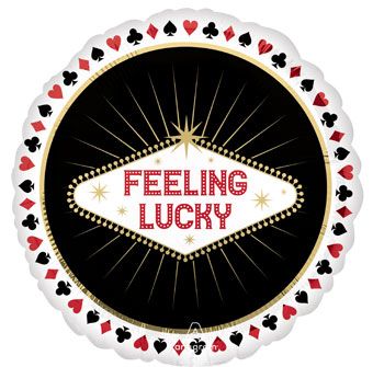 18" Casino Feeling Lucky Helium Foil Balloon ( 1 Pack ) #47413