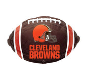 18" Cleveland Browns Football Shape Helium Foil Balloon 1ct #26135