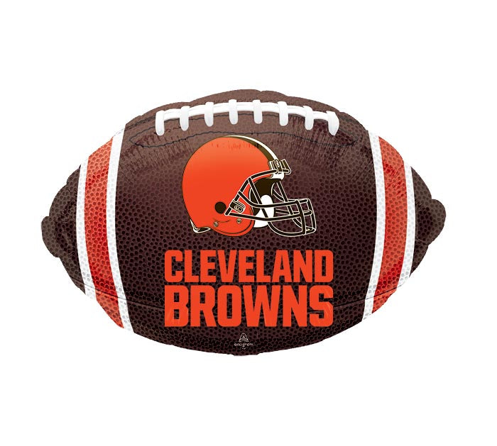 18" Cleveland Browns Football Shape Helium Foil Balloon 1ct #26135