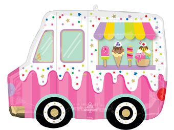 26" Ice Cream Truck The Scoop Sundae Balloon 1ct #47623
