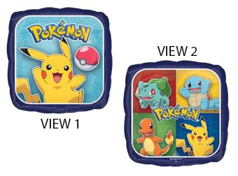18" Pokemon Pikachu & Friends Square Helium Foil Balloon 1ct #48429
