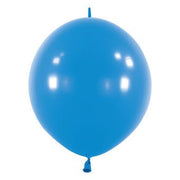 12" Link-O-Loon Anagram Royal Blue Latex Balloons 50 Bag #48734