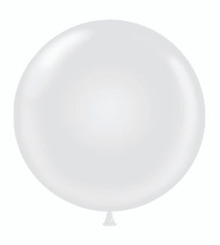 24" Tuf Tex Clear Transparent Bubble Latex Balloons 1ct #2414 image 1
