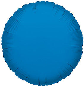 4" Blue Circle  Foil Balloon Air Fill Only (5 Pack) #34080