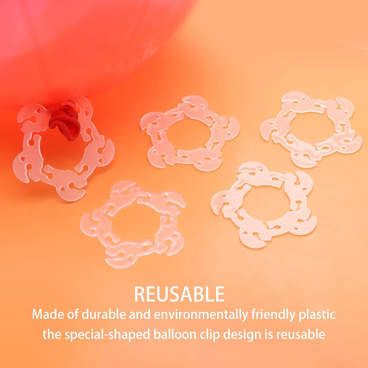 100-Piece Balloon Clips for Arches, Column Stands, and Floral Arrangements - Ideal for Birthday, Wedding, and Party Decorations