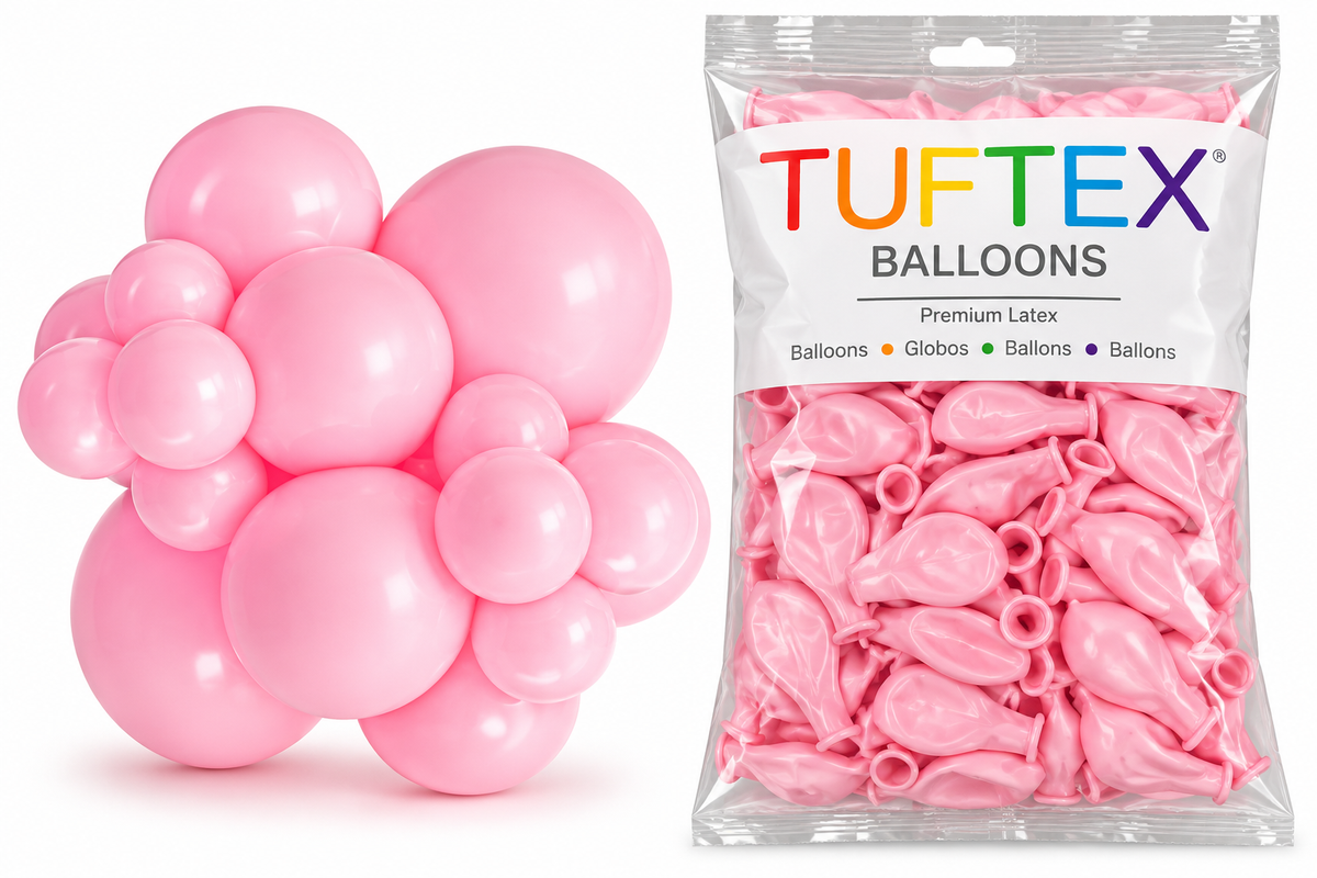 11" TUFTEX Baby Pink Balloons 100ct Bag #10022