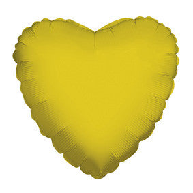4" Gold Heart Foil Balloon Air Fill Only (5 PACK) #34108-04