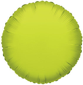 4" Lime Circle Foil Balloon Air Fill Only (5 Pack) #34053