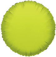 4" Micro Mini Lime Circle Foil Balloon Air Fill Only (5 Pack) #34053