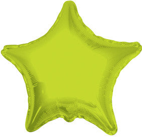 4" Lime Star Foil Air Fill Only Balloon (5 PACK) #34022-04