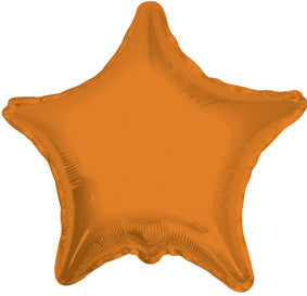 4" Orange Star Foil Air Fill Only Balloon (5 PACK) #34026-04
