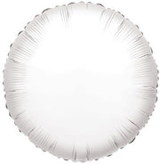 4" White Circle Foil Balloon Air Fill Only (5 Pack) #34069