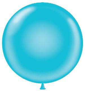 17" Tuf-Tex Turquoise Latex Balloons 50 count #17049 image 0