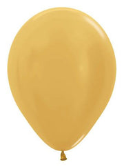 5" Sempertex Metallic Gold Latex Balloons 100 Bag #51082