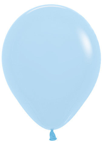 5" Sempertex Pastel Matte Blue Balloons 100 Bag #51177